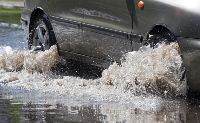 flash flood on street