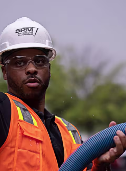 ServiceMaster employee mediating water