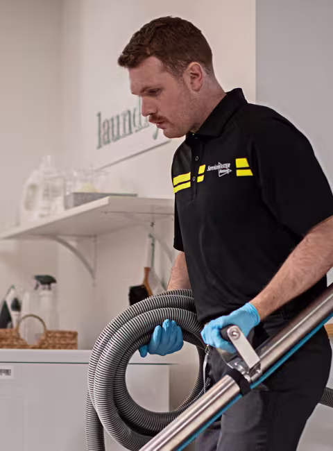 ServiceMaster Restore employee cleaning