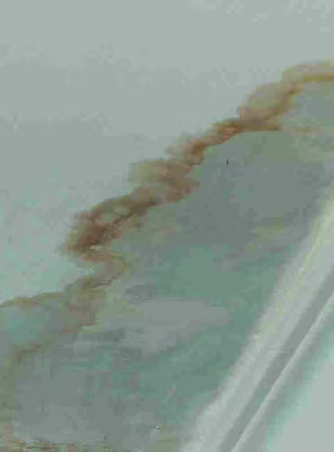 water stained ceiling