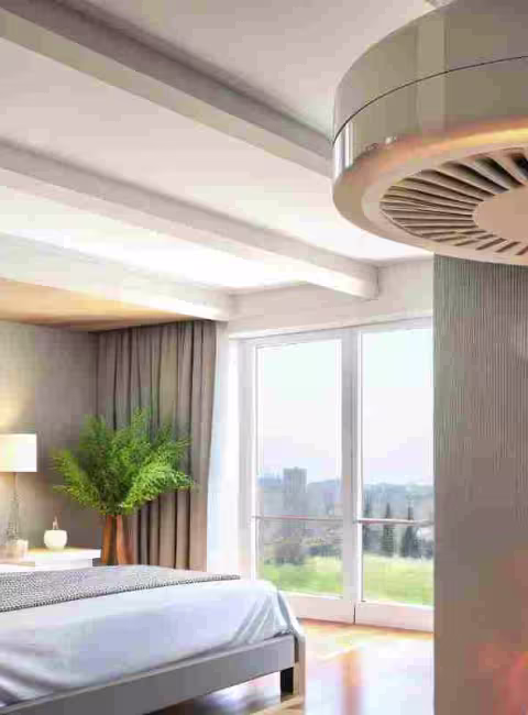 lingering smoke in a bedroom