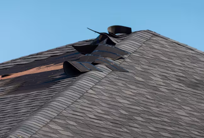 shingle damage due to high winds