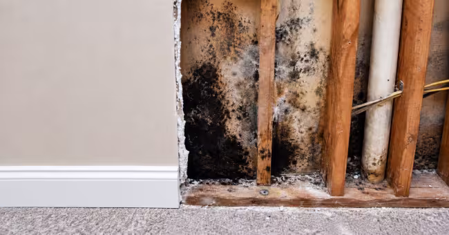 Mold inside of wall cavity