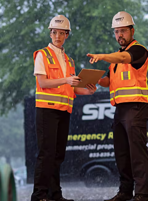 ServiceMaster Restore employees with equipment