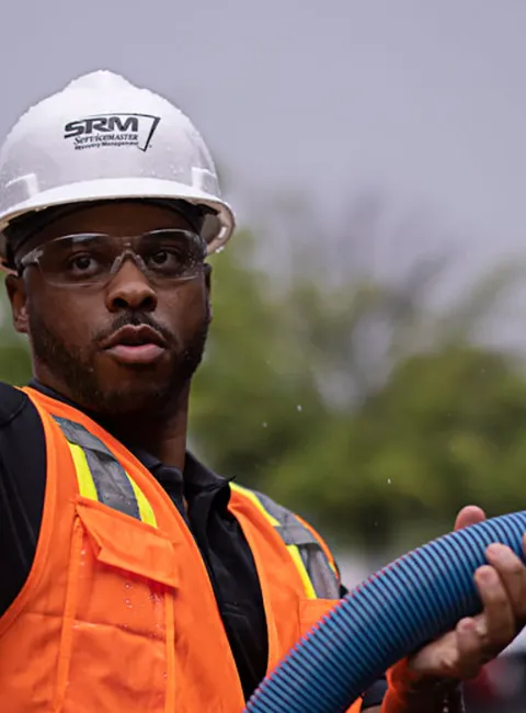 ServiceMaster employee mediating water