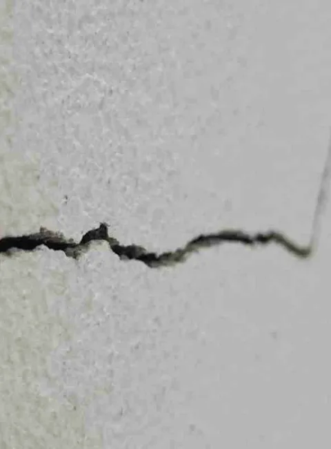 cracked foundation in home