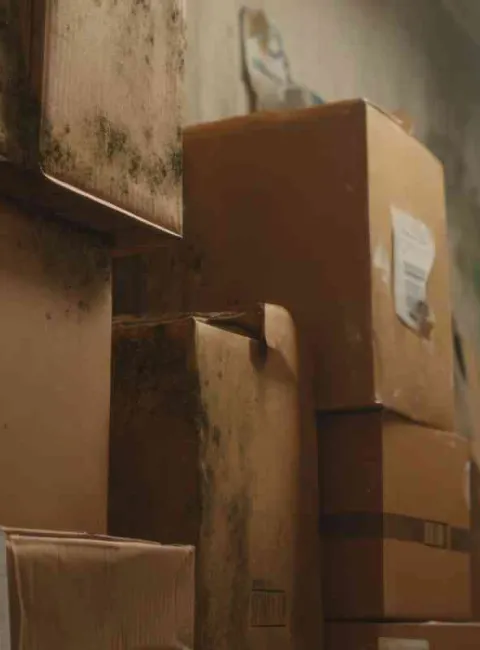 mold growing in a warehouse