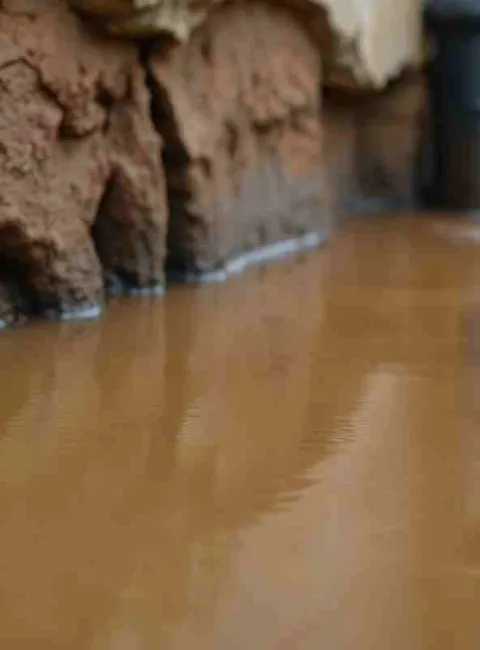 water damage outside of home
