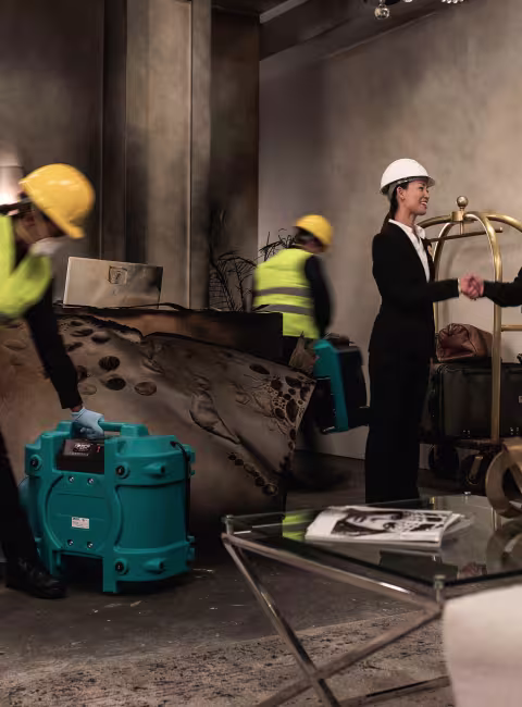 Commercial fire damage restoration