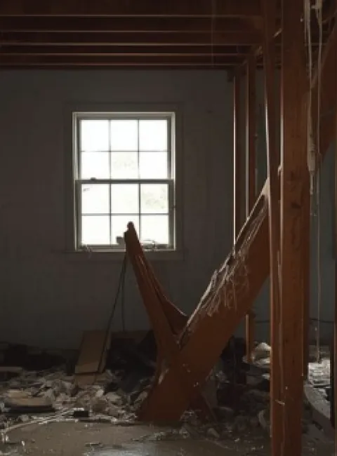 water damage pipe burst