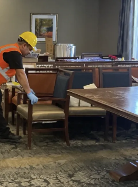 assisted living water damage technician