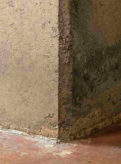 wet concrete in basement