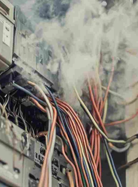 burning breaker box