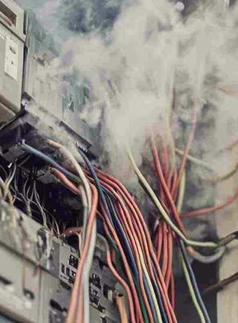 electrical fire in breaker box