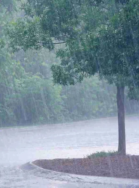 heavy rainstorm in Akron, OH