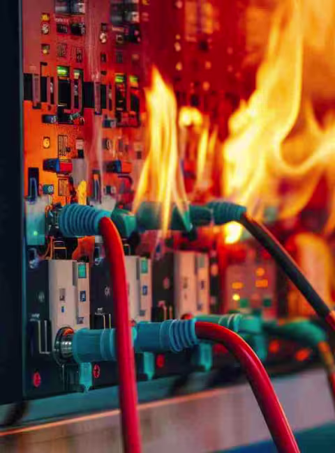 electrical fire in a home in Cleveland