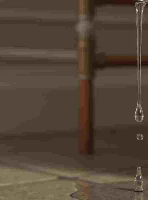 Leaking water heater in a home