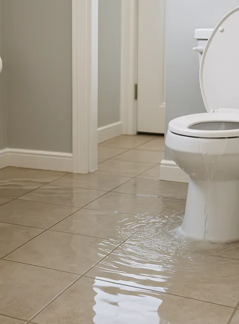 overflowed toilet in a chicagoland home - servicemaster fire and water cleanup services