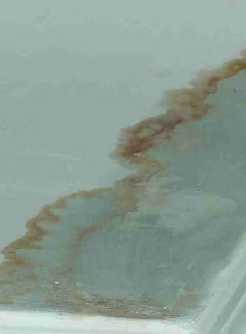 water damage stain on ceiling