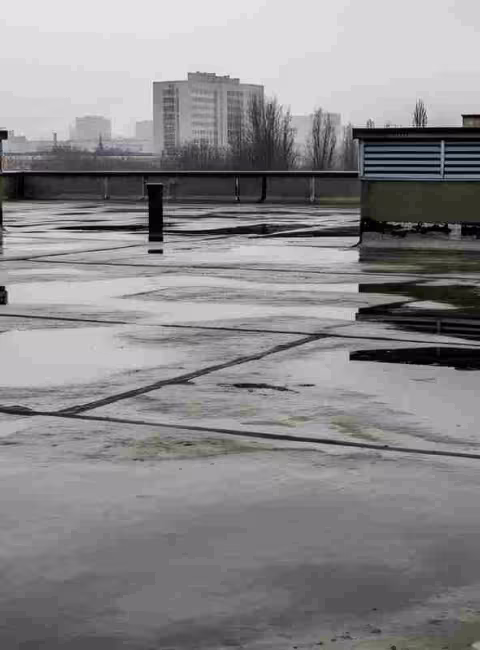 storm damage on commercial roof