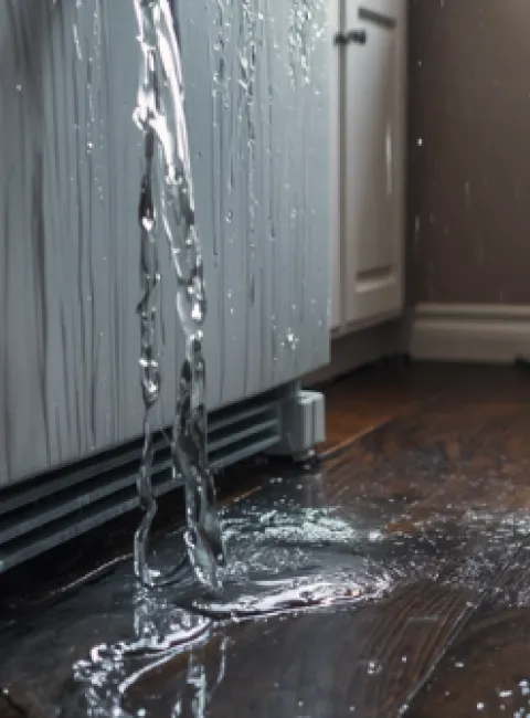 Leaking Refrigerator Water Damage