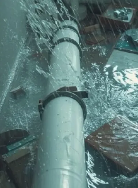 burst pipe