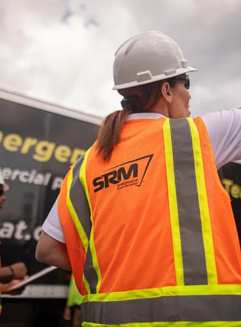 ServiceMaster restore technician responding to an emergency response team