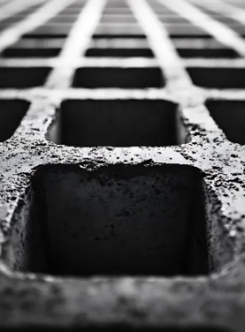 Drain contracting mold in freezer
