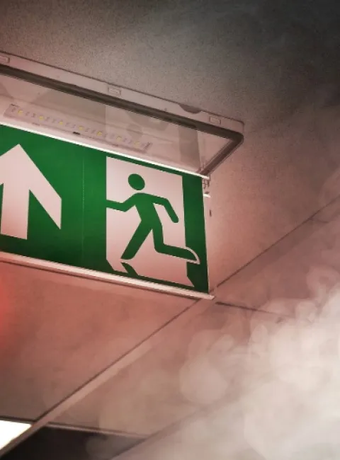 Fire escape sign