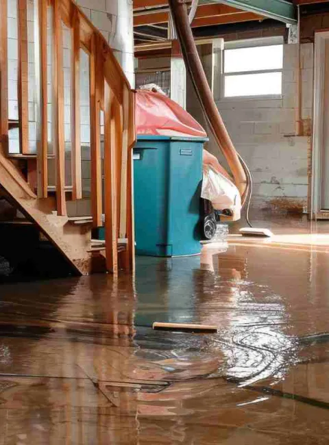 flooded basement from a window well