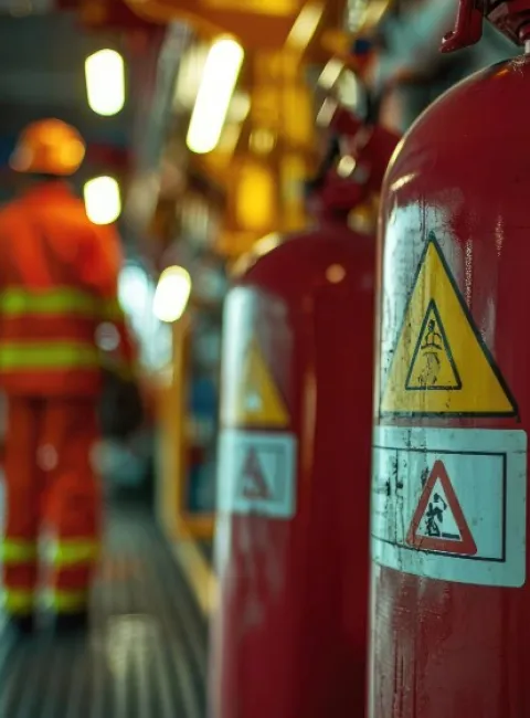 Fire preparation in an industrial facility