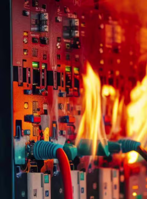electrical fire in breaker box