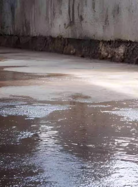 standing water on basement floor