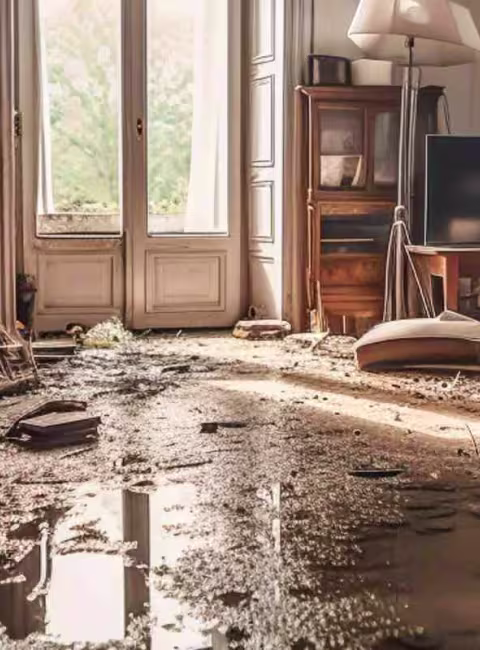 old home with water damage