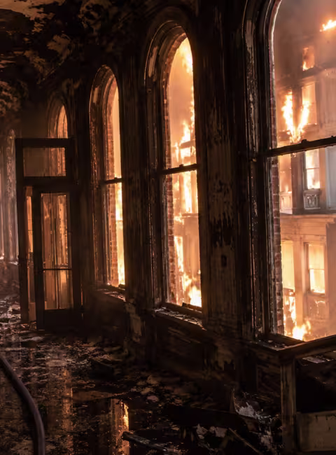 Historic Building on Fire