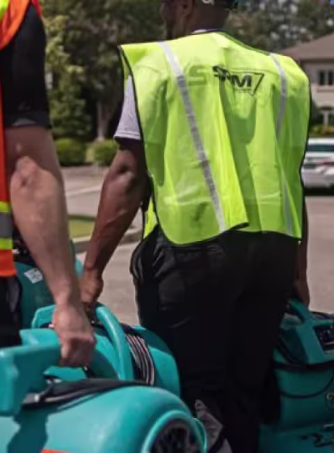 ServiceMaster techs going to a storm job