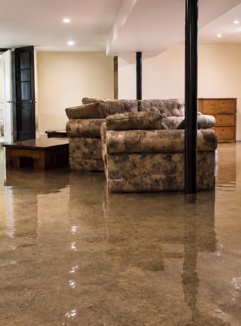 Finished and fully furnished basement flooded with CAT 3 water