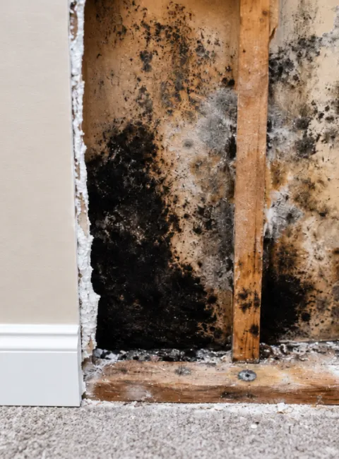Mold inside of wall cavity