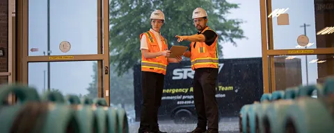 ServiceMaster Restore employees with equipment