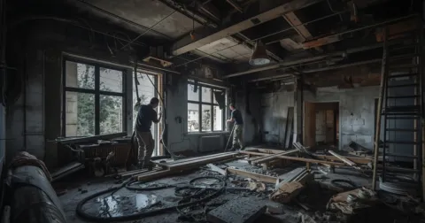 fire damage restoration