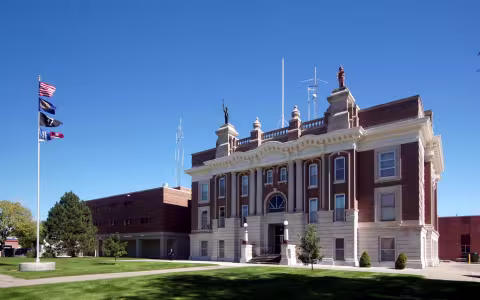 West view of Dawson County Courthouse