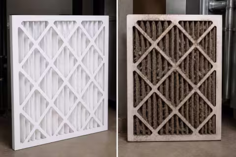 Clean vs dirty furnace filter