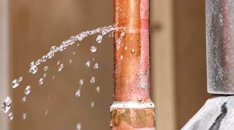 Pin hole leak in copper water line