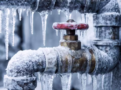 Frozen pipe shutoff valve