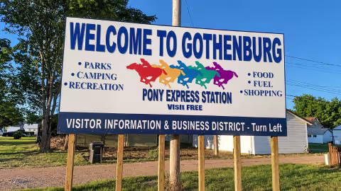 Gothenburg Billboard Welcome Sign