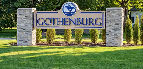 Gothenburg, NE welcome sign