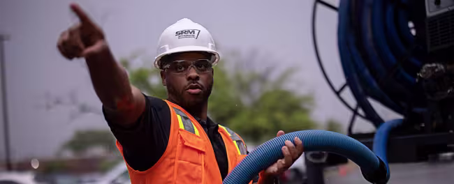 ServiceMaster employee mediating water