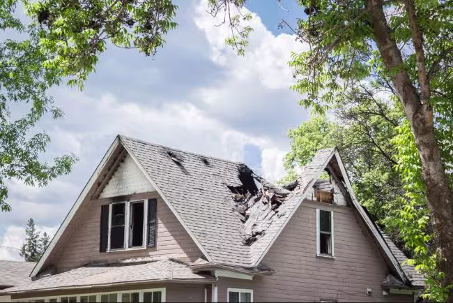 Spring fire electrical damage