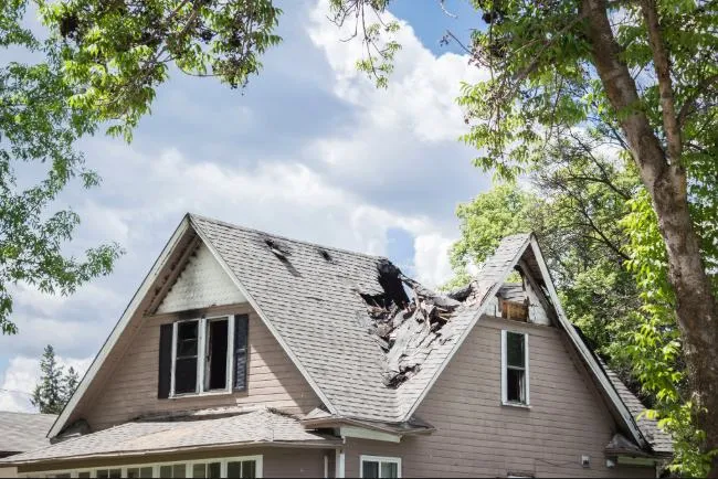 Spring fire electrical damage