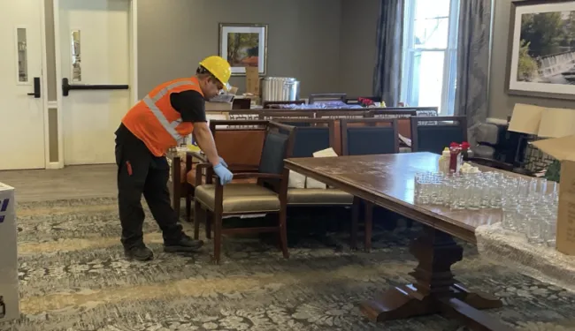 assisted living water damage technician